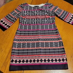 Jessica Howard Monochrome Geometric Dress